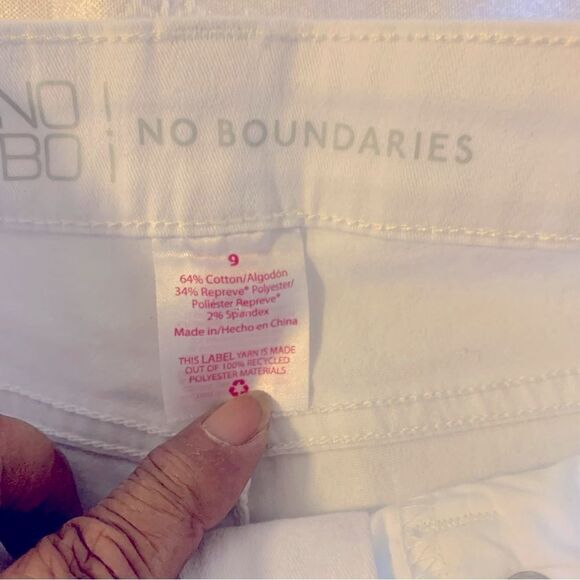 NOBO White Ankle Denim Jeans Stretch Skinny Leg Juniors Sz 9 Gorgeous - Picture 3 of 5